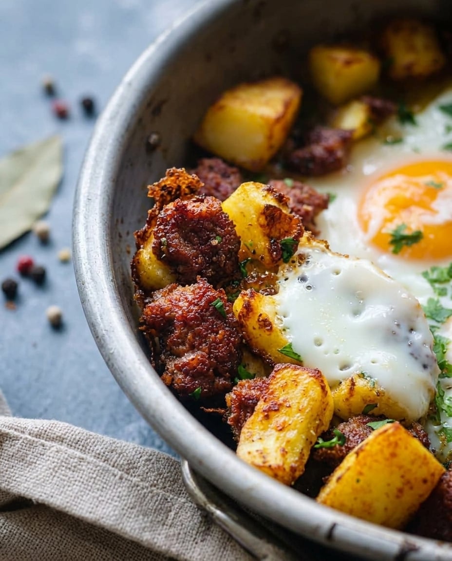Finished Air Fryer Corned Beef Hash Recipe