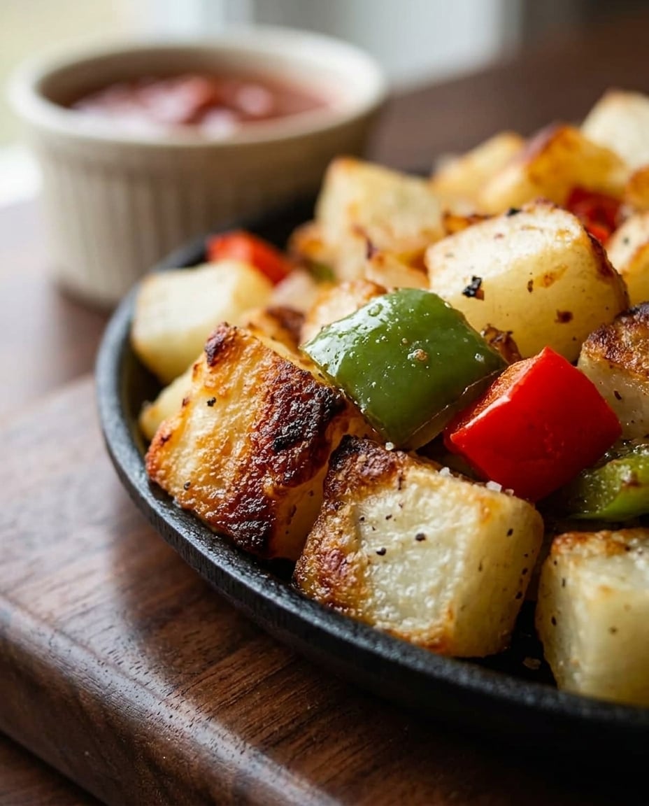 Air Fryer Frozen Potatoes O’Brien - Finished Dish Finished Air Fryer Frozen Potatoes O’Brien