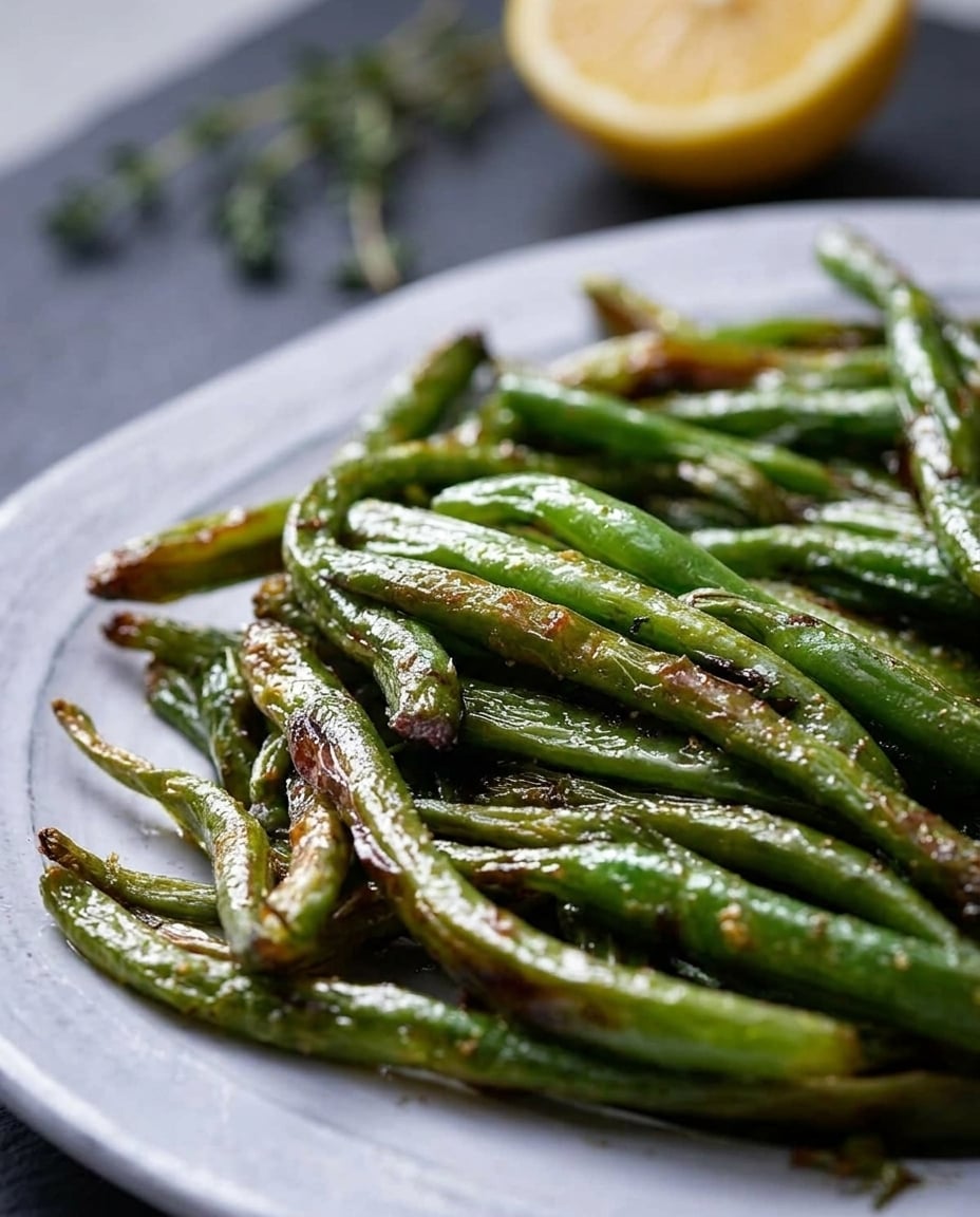Air Fryer Green Beans 12 Minutes Crispy close-up