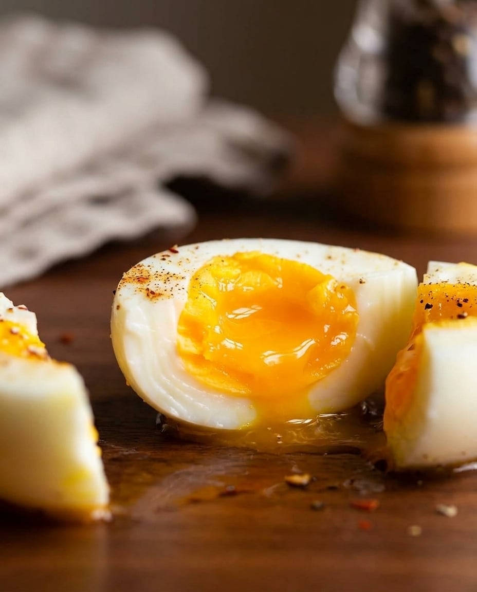 Air Fryer Jammy Eggs Perfect in 8 Min ready to eat