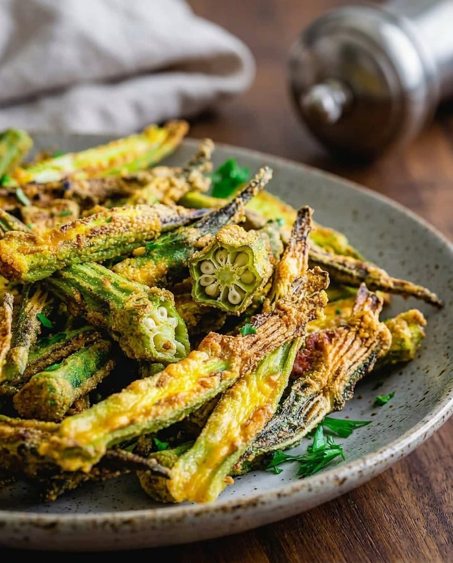 Air Fryer Okra in 12 Minutes Crispy ready to eat