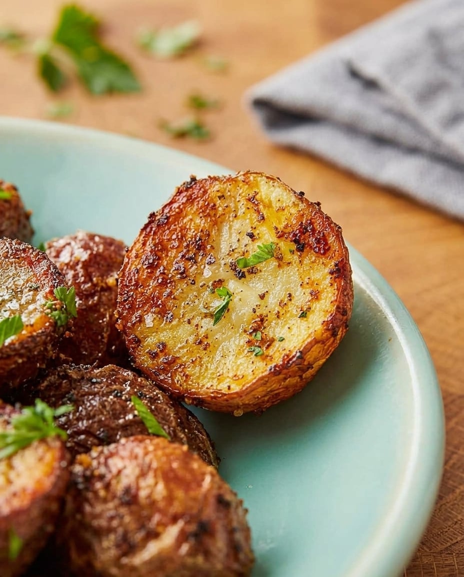 Air Fryer Red Potatoes Crispy in 20 Min served