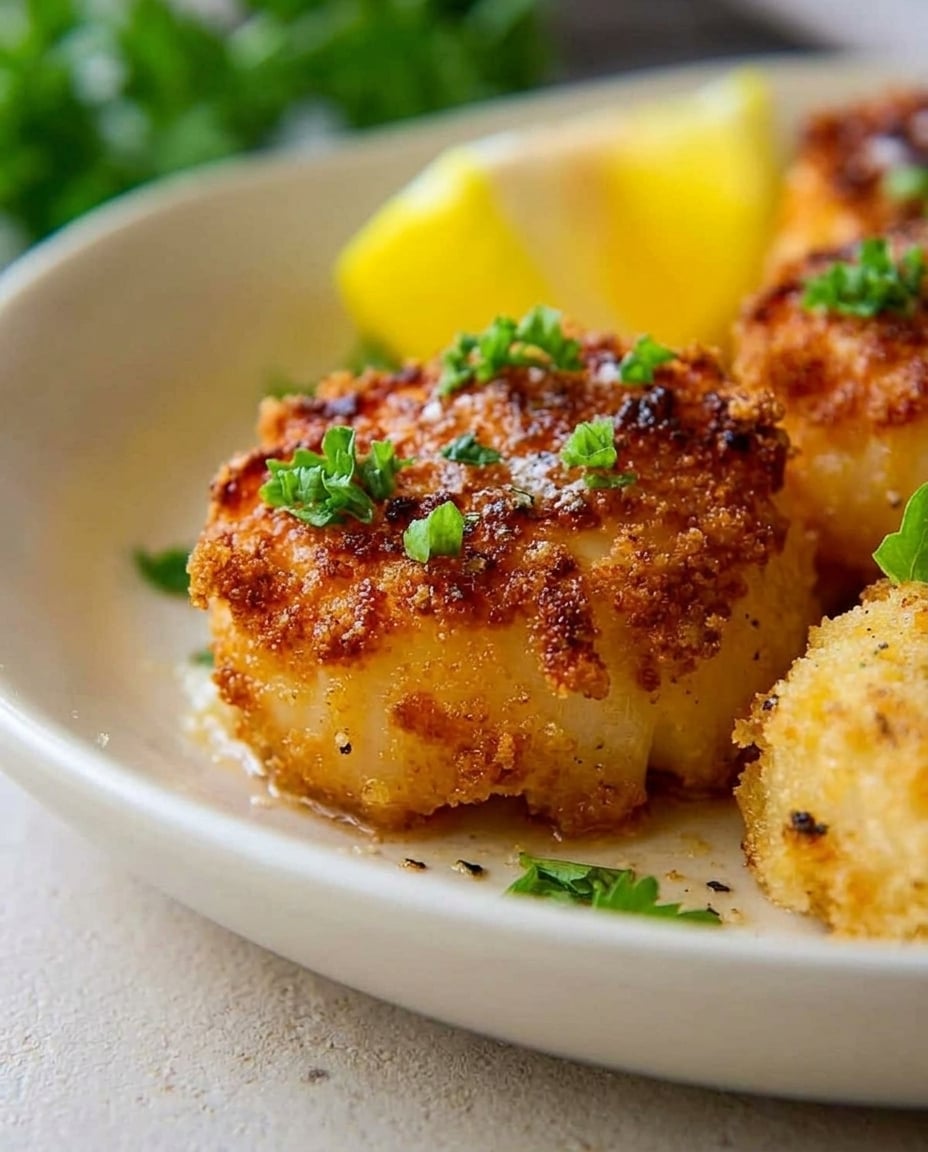 Air Fryer Scallops (10 Minutes, Golden) ready to eat