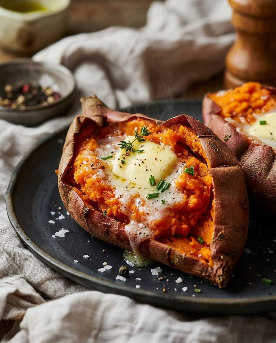 Air Fryer Stuffed Sweet Potatoes close-up