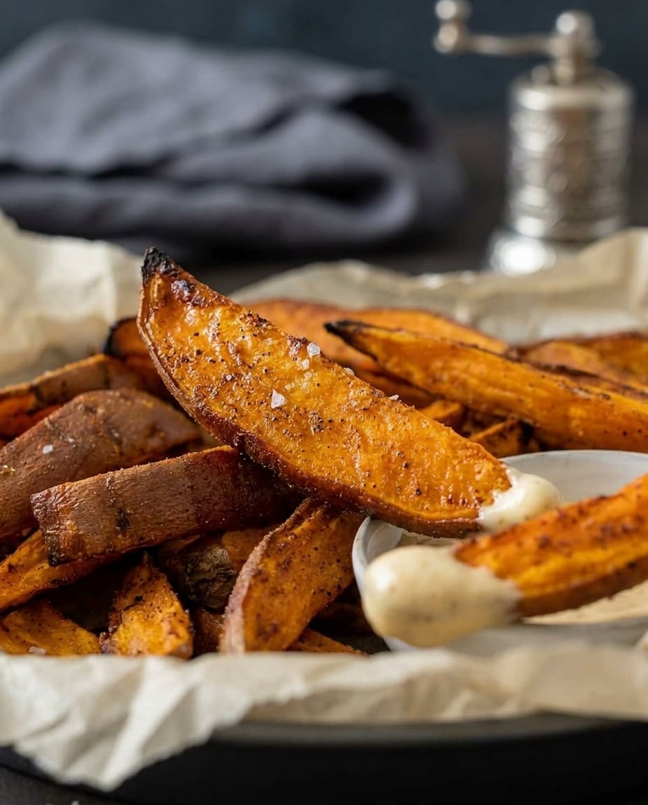 Air Fryer Sweet Potato Wedges Recipe ready to eat