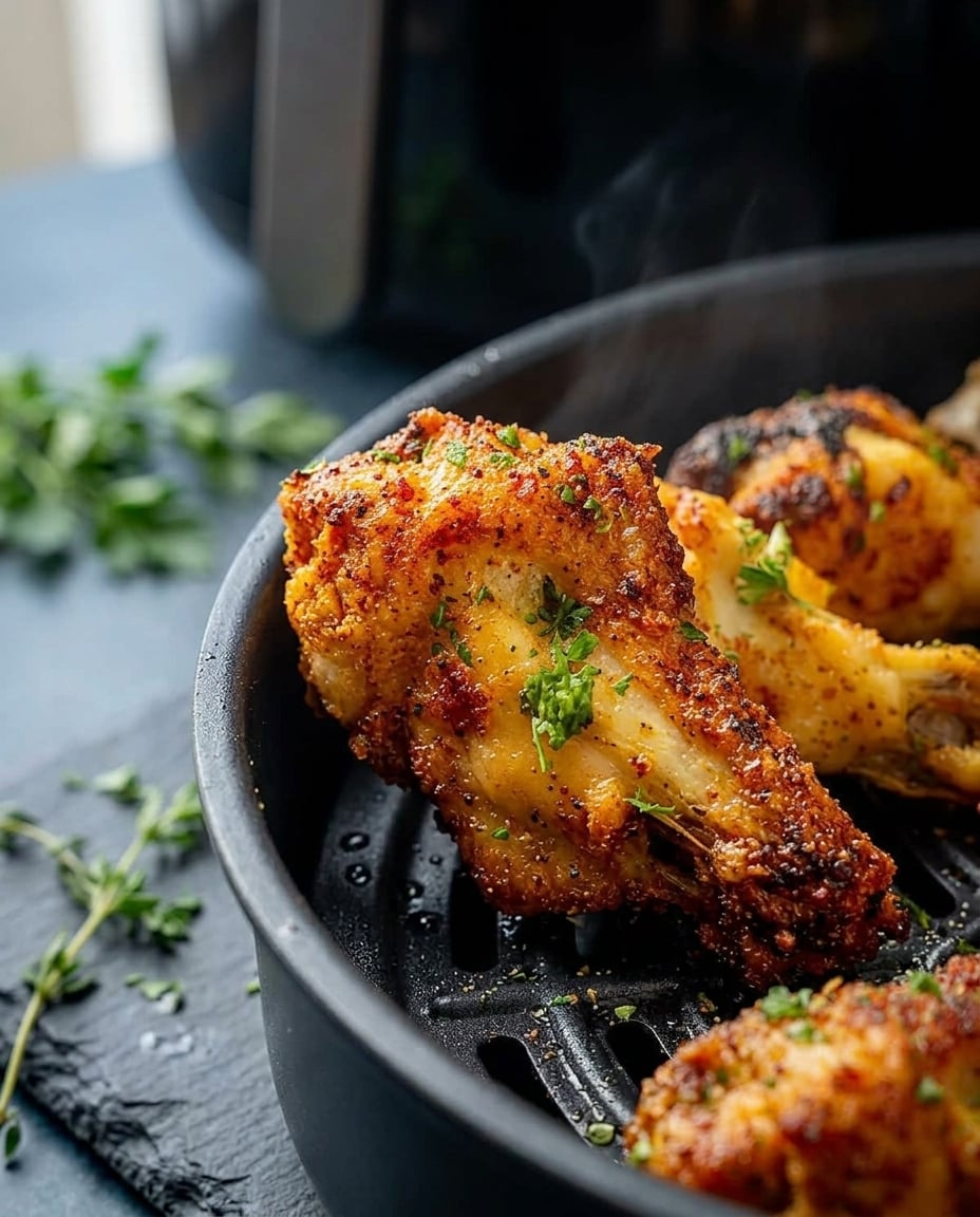 Frozen Chicken Wings in Air Fryer (Crispy) served