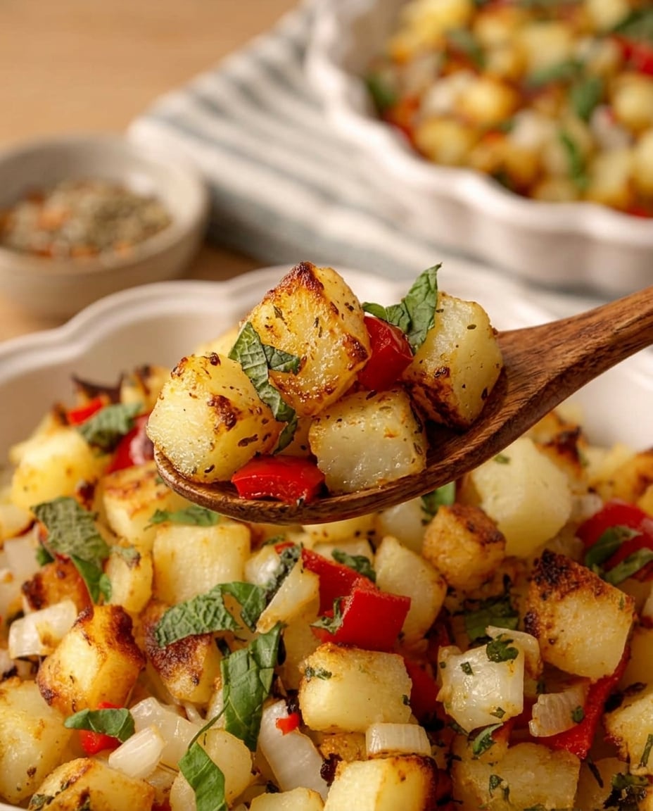Potatoes O’Brien Air Fryer Recipe served