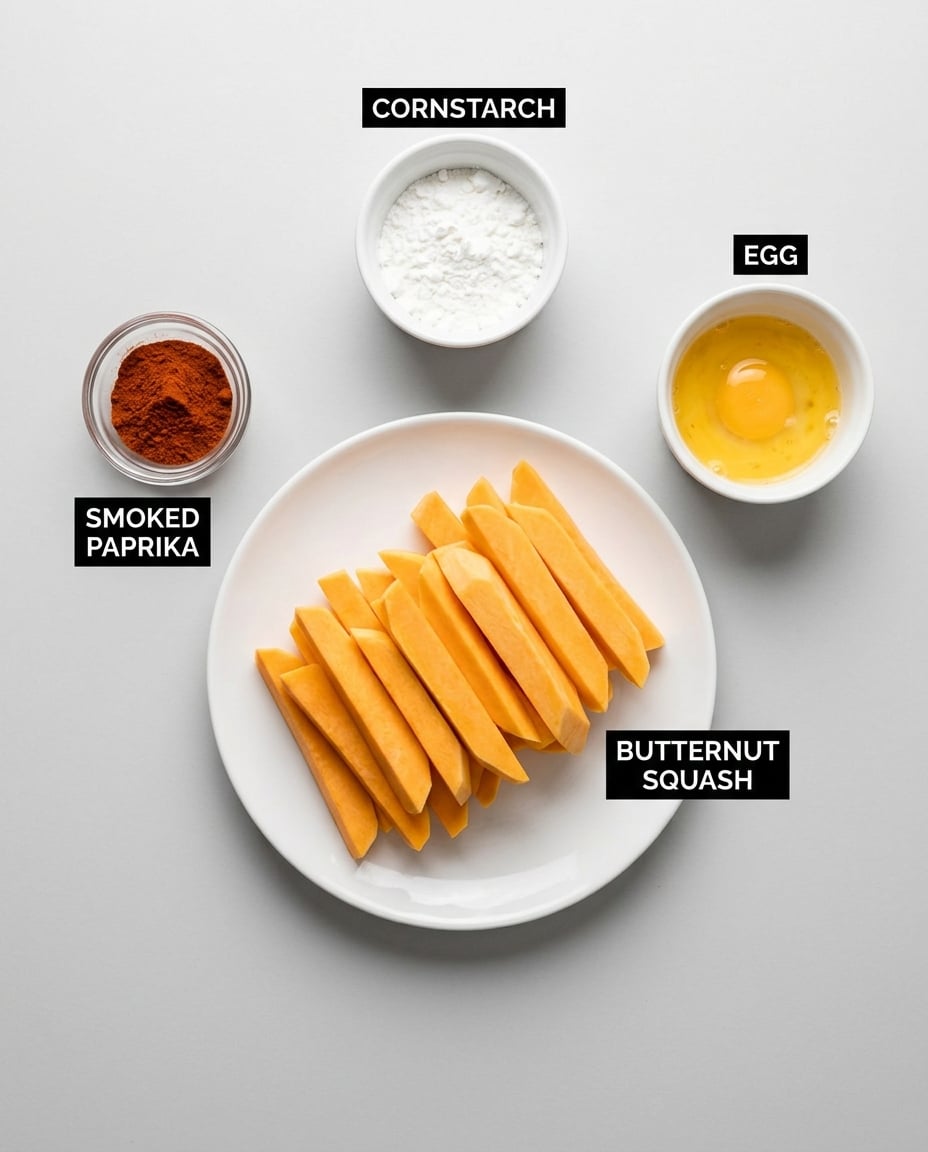 Ingredients for Air Fryer Butternut Squash Fries