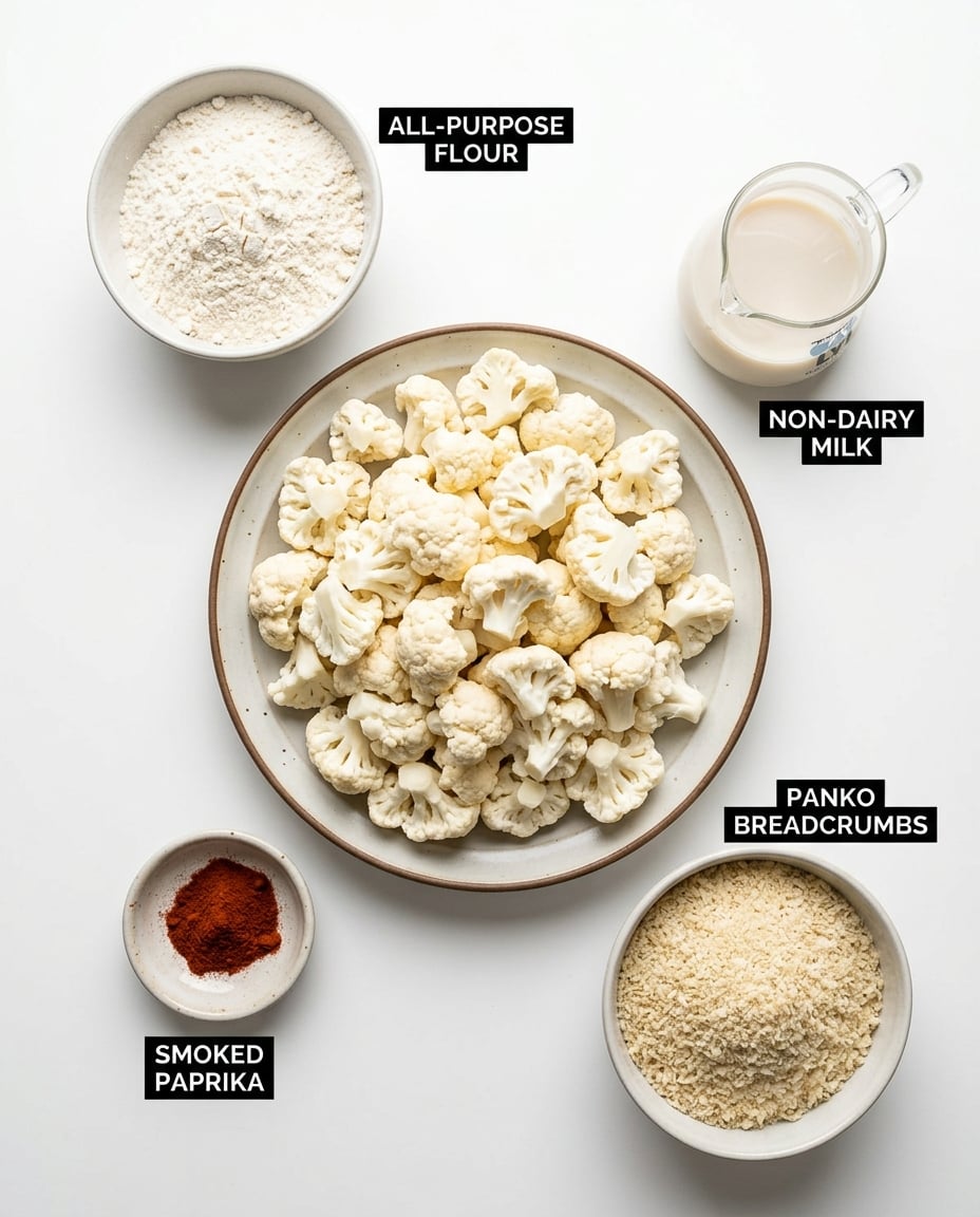 Fresh ingredients for Air Fryer Cauliflower Nuggets That Crisp