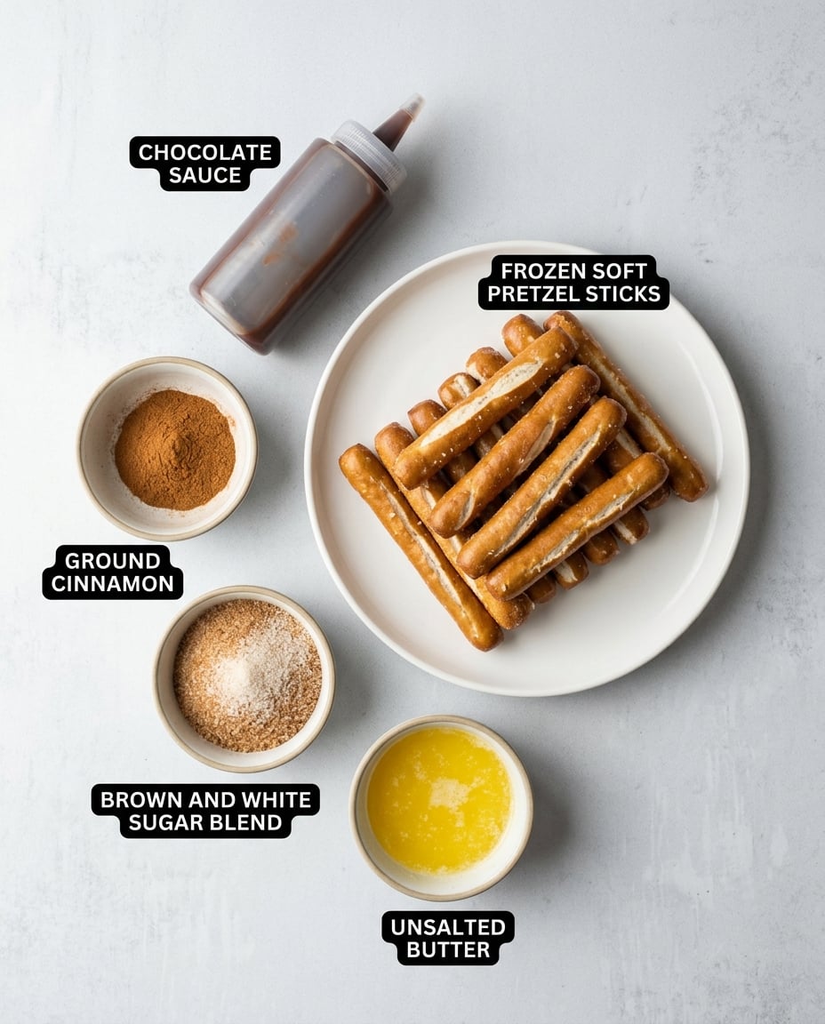 Ingredients for Air Fryer Churro Pretzel Bites