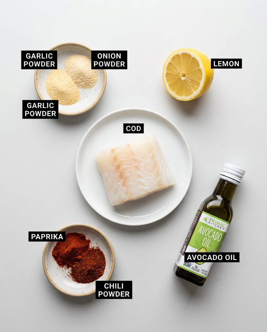 Air Fryer Cod Recipe (8 Minutes) ingredients
