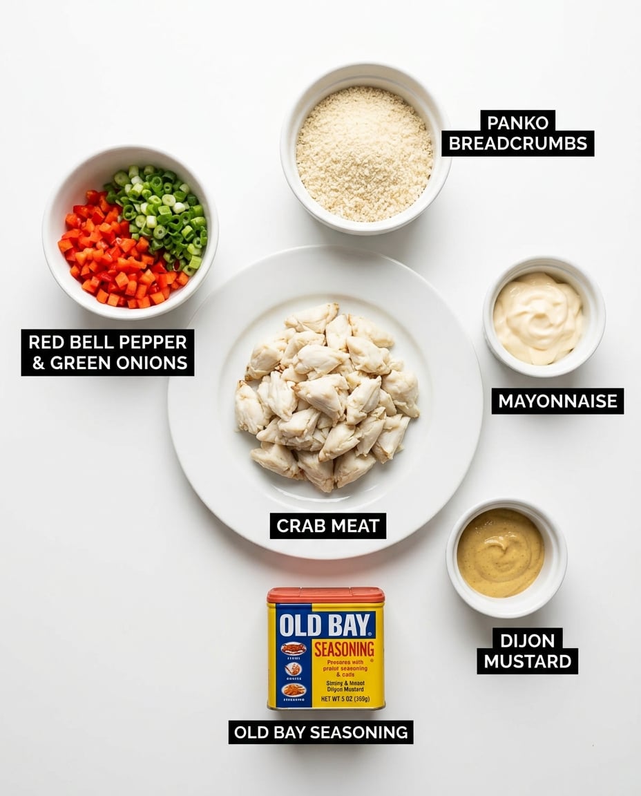 Ingredients for Air Fryer Crab Cakes (12 Minutes, Crispy)