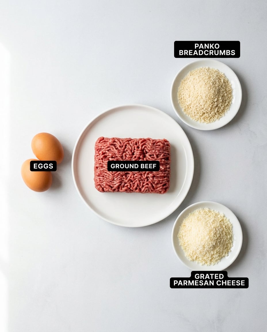Fresh ingredients for Air Fryer Meatballs Ready in 12 Minutes