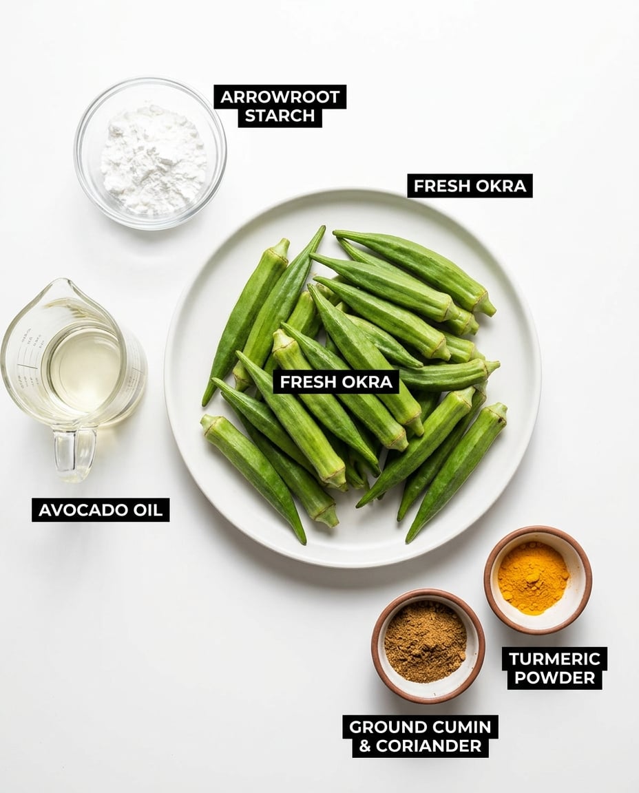 Air Fryer Okra in 12 Minutes Crispy recipe ingredients