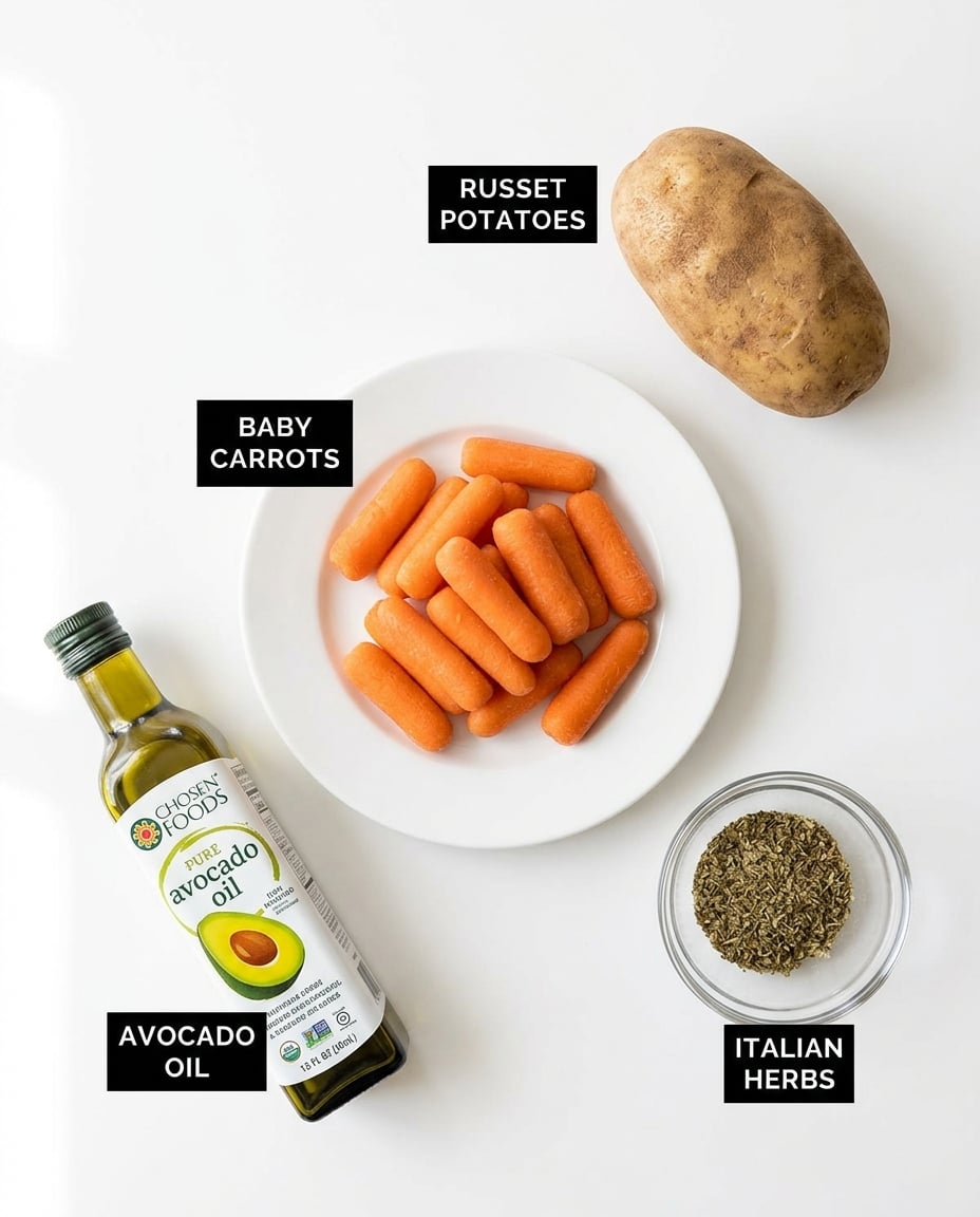 Air Fryer Potatoes and Carrots in 18 Minutes recipe ingredients
