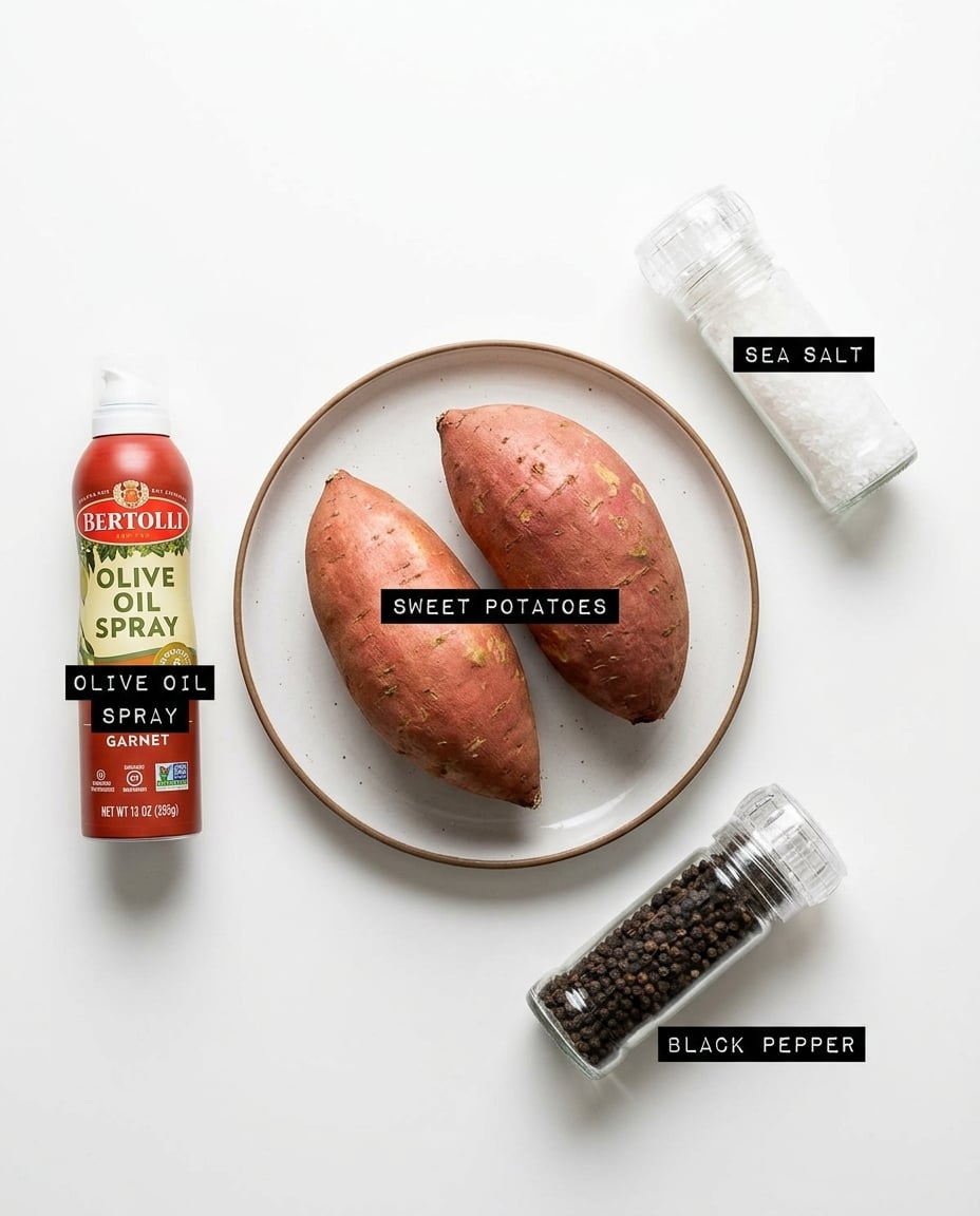 Fresh ingredients for Air Fryer Sweet Potato in 30 Minutes or Less
