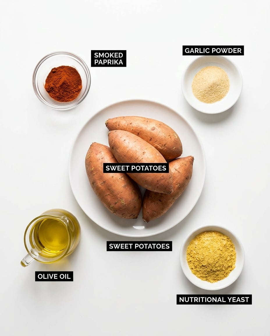 Air Fryer Sweet Potato Wedges Recipe ingredients