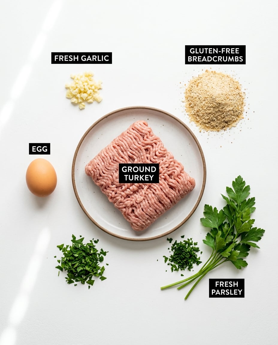 Ingredients for Air Fryer Turkey Meatballs Recipe