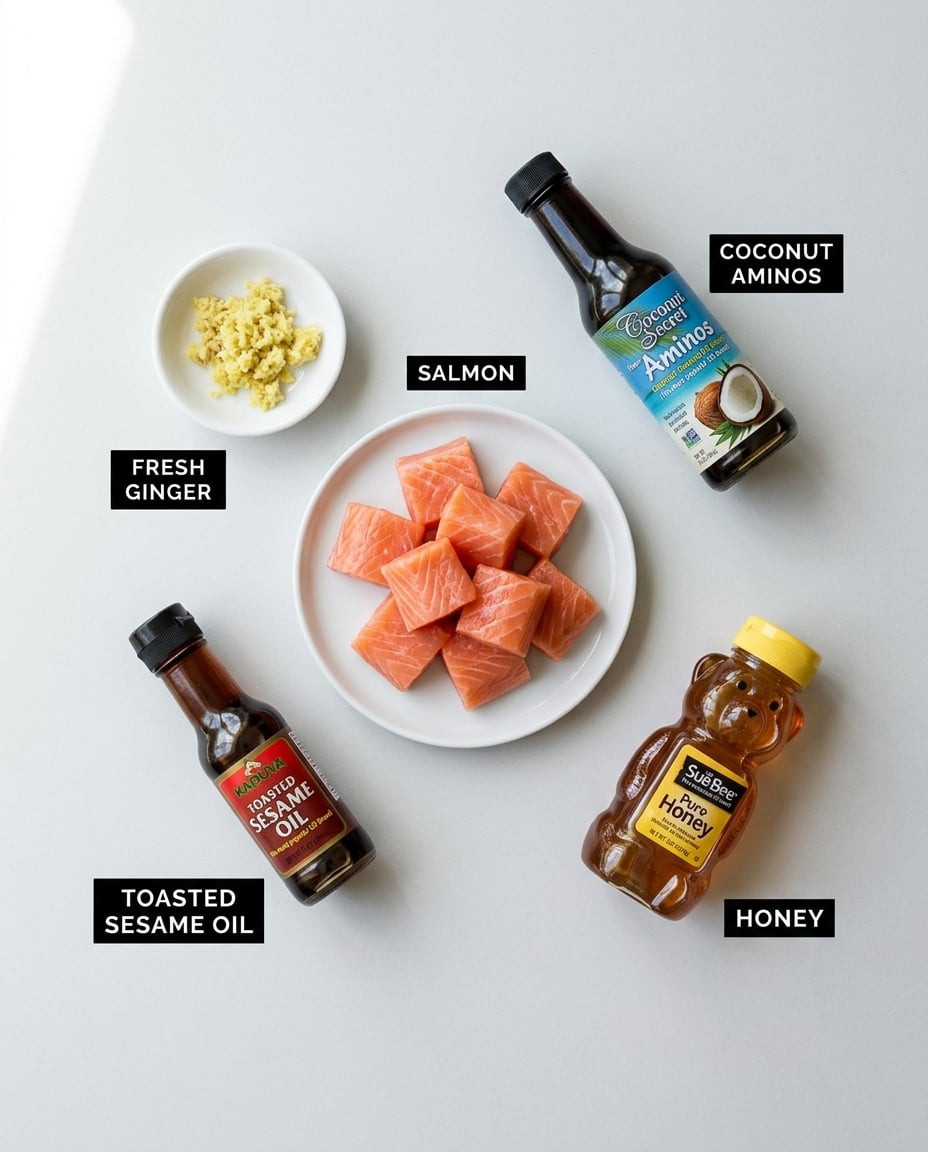 What you need for Salmon Bites Air Fryer 10 Min Crispy
