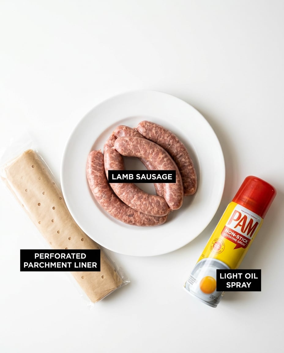 Fresh ingredients for Sausage in Air Fryer (Quick & Crispy)
